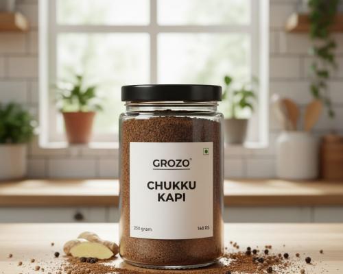 Chukku Kapi – Traditional Kerala Dry Ginger Herbal Coffee | 250g | Caffeine-Free Wellness Brew img